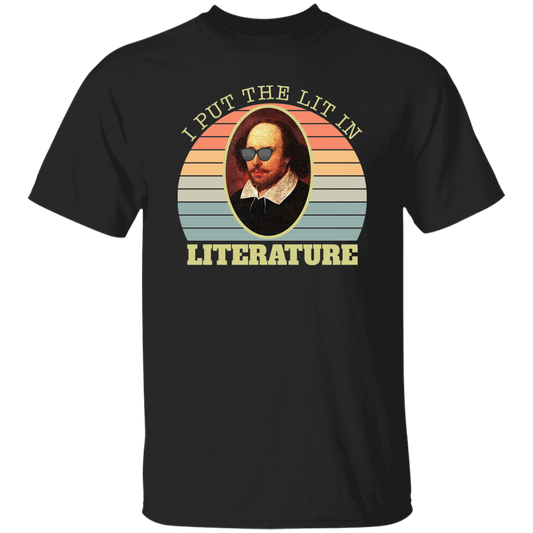I Put The Lit In Literature, Retro Literature Unisex T-Shirt