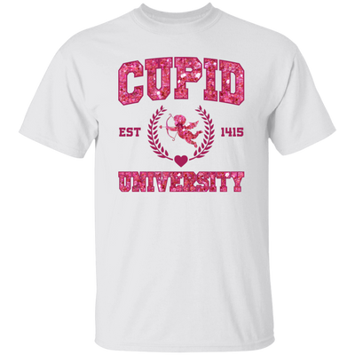 Cupid University, Est 1415, Pink Glitter Cupid, Glitter Valentine, Valentine's Day, Trendy Valentine Unisex T-Shirt