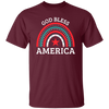 God Bless America, Rainbow American, Retro Rainbow Unisex T-Shirt