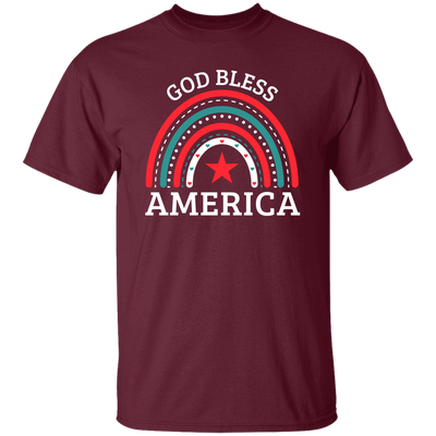 God Bless America, Rainbow American, Retro Rainbow Unisex T-Shirt