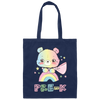 Bear Pre-K, Cute Bear, Cute Teddy, Rainbow Pre-K Canvas Tote Bag