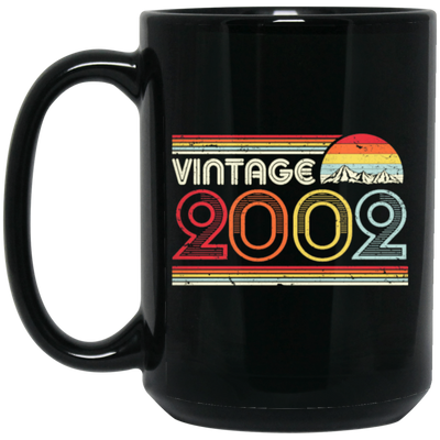 18th 2002 Birthday Gift, Product Classic, Vintage 2002, Love 2002 Black Mug