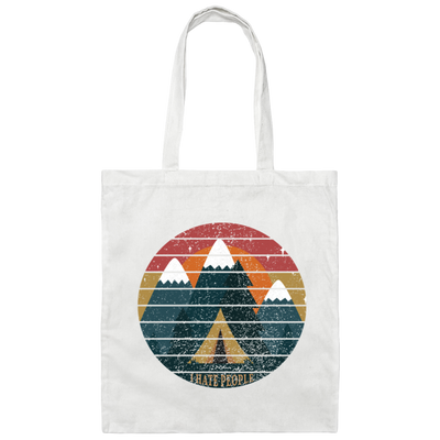 Retro I Hate People, I Love Camping , Camping Lover Gift Canvas Tote Bag