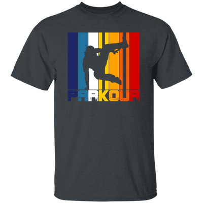 Retro Parkour Jumping, Birthday Gift, Free Running, Climbing Movement Unisex T-Shirt