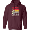 Alpaca Llama Vintage, Happy Last Day Of School Pullover Hoodie