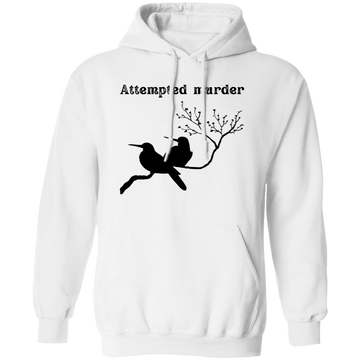 Attempted Murder, Couple Birds, Love Birds Silhouette Pullover Hoodie