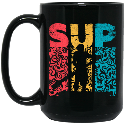 Time For Summer SUP, Paddle Board For Everyone Love Boating Black Mug