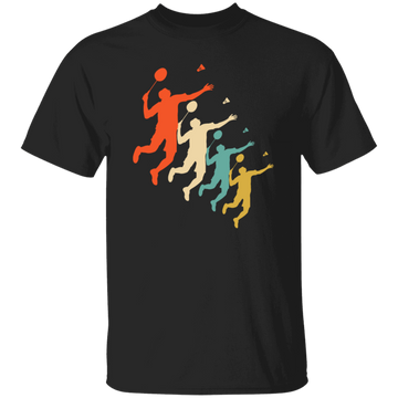 Retro Badminton Silhoutte, Love Sport, Great Birthday Gift Unisex T-Shirt