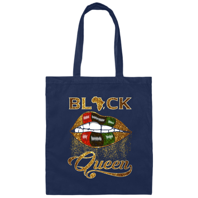 Love Black Gift Black Queen African Pan Flag Red Green Sexy Lips Canvas Tote Bag