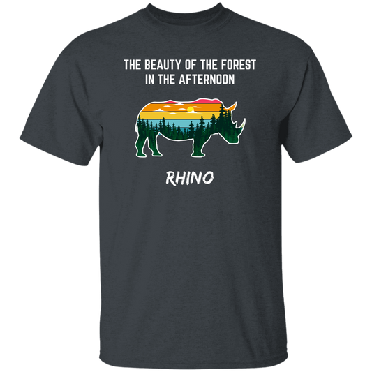 The Beauty Of Forest In The Afternoon Is Rhino, Retro Rhino Unisex T-Shirt