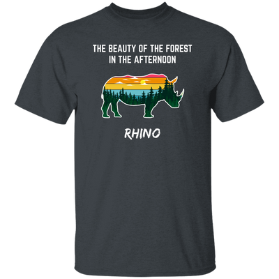 The Beauty Of Forest In The Afternoon Is Rhino, Retro Rhino Unisex T-Shirt