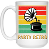 Retro Grammophone, Party Retro, Retro Music White Mug