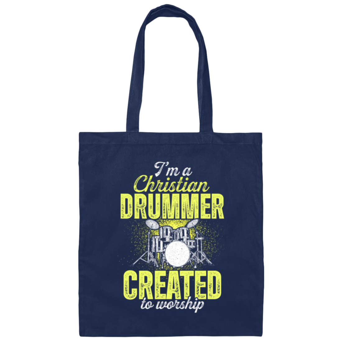 Christian Drummer Created Church Worship Drum Canvas Tote Bag