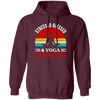 Stresses Blessed And Yoga Obsessed, Retro Yoga Pullover Hoodie