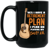 Guitar Player Gift Funny Retirement Plan Funny Guitarist Bass Guitar Black Mug