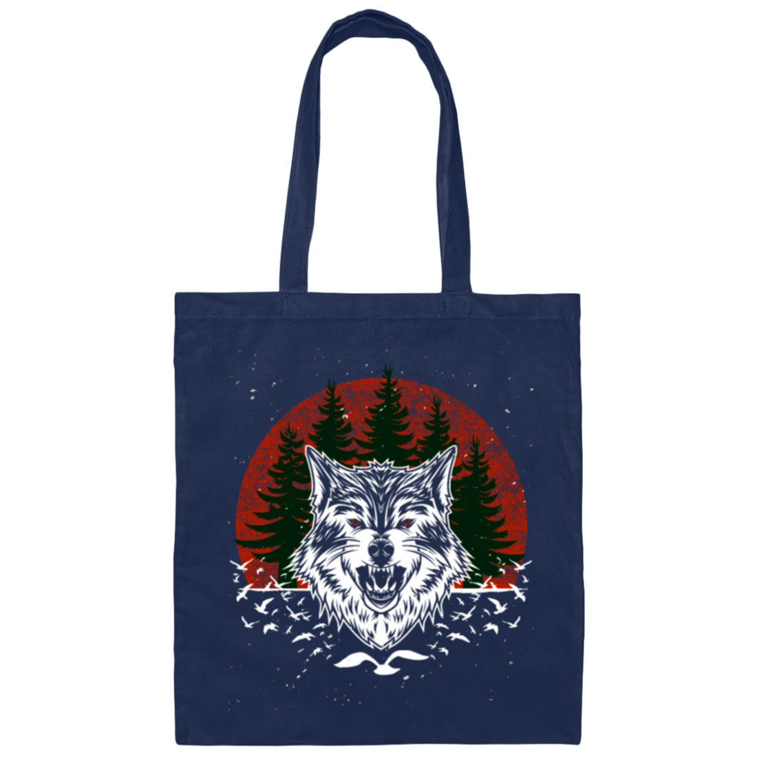 Cool Wolf, Wolf Lover Gift, The Wild Gift, Retro Wolf, Wildwolf Love Gift Canvas Tote Bag