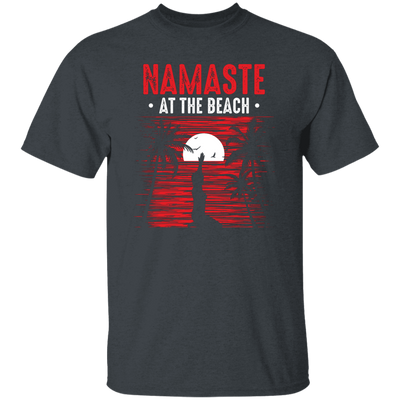 Namaste At The Beach, Retro Yoga, Yoga On Seaside Unisex T-Shirt