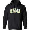 Mama Gift, Floral Mama, Mama Varsity, Mama Design, Mother's Day-green Pullover Hoodie