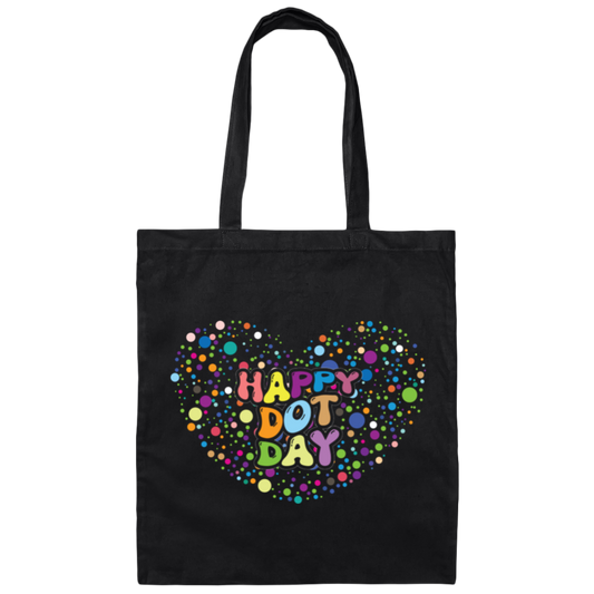 Happy Dot Day, Love Dot Day, Dot Day, Love Dots Canvas Tote Bag