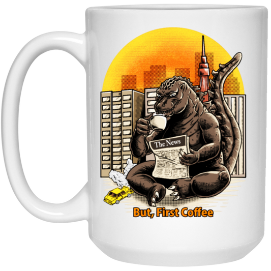 But, First Coffee, The King Of Monsters, Giant Gorilla, Big Gorilla Gift White Mug