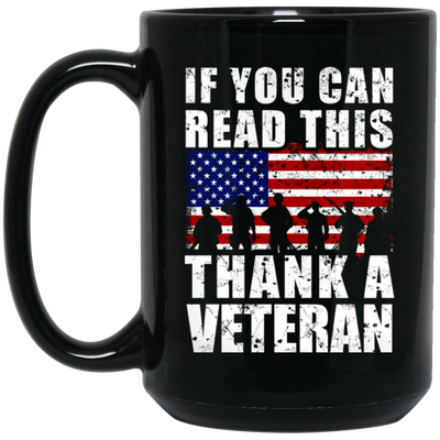 If You Can Read This, Thank A Veteran, I Am A Veteran, Love Vegetable Black Mug