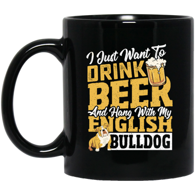 Love Bulldog, Love Beer, Love To Drink Beer, Best Of Beer  Lover Gift Black Mug