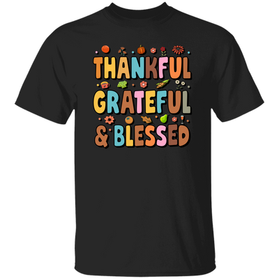 Groovy Thankful, Groovy Grateful, Blessed, Thanksgiving Unisex T-Shirt