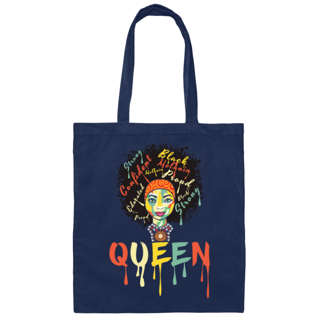 Black Girl Lover I Am Queen Pride Black History Month Canvas Tote Bag