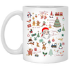 Love Noel, Funny Santa, Merry Christmas, Santa Claus White Mug