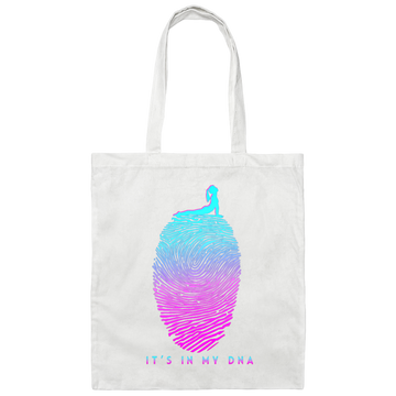 Cute Yoga Gift, Yoga Fingerprint In My DNA Cobra, Lovely Girl Do Yoga Canvas Tote Bag