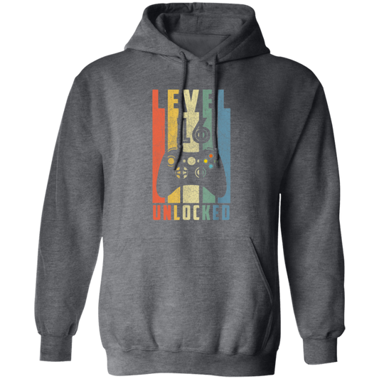 Level 16 Unlocked, 16th Video Gamer, 16th Birthday Gift, Retro 16th Gift Pullover Hoodie