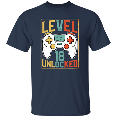 Level 18 Unlocked, Birthday 18th, Video Games Lover, Best 18th Gift Unisex T-Shirt