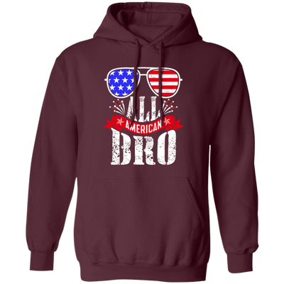 American Flag, All American Bro, American Sunglasses Pullover Hoodie