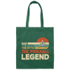 Dad The Man The Myth The Poolhall Legend, Retro Gift For Dad Canvas Tote Bag