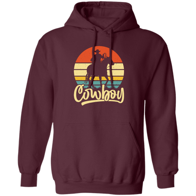 Retro Cowboy, Cowboy Design, Cowboy Vibes, Vintage Cowboy Pullover Hoodie