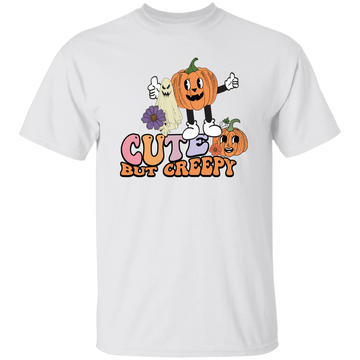 Cute But Creepy, Pumpkin And Ghost, Creepy Pumpkin Unisex T-Shirt