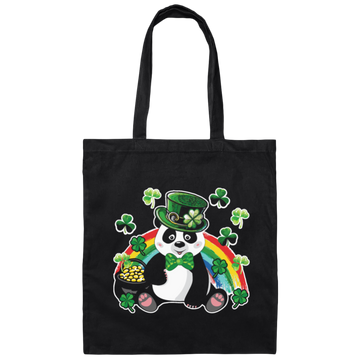 Panda Leprechaun, Saint Patricks Day, Shamrock Lover, Patrick Panda Canvas Tote Bag