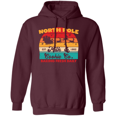 North Pole, Milk And Cookie, Baking Fresh Daily, Retro Christmas, Merry Christmas, Trendy Christmas Pullover Hoodie