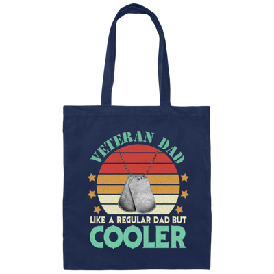 Veteran Dad Definition, Retro Dad Gift, Cooler Dad Vintage Canvas Tote Bag