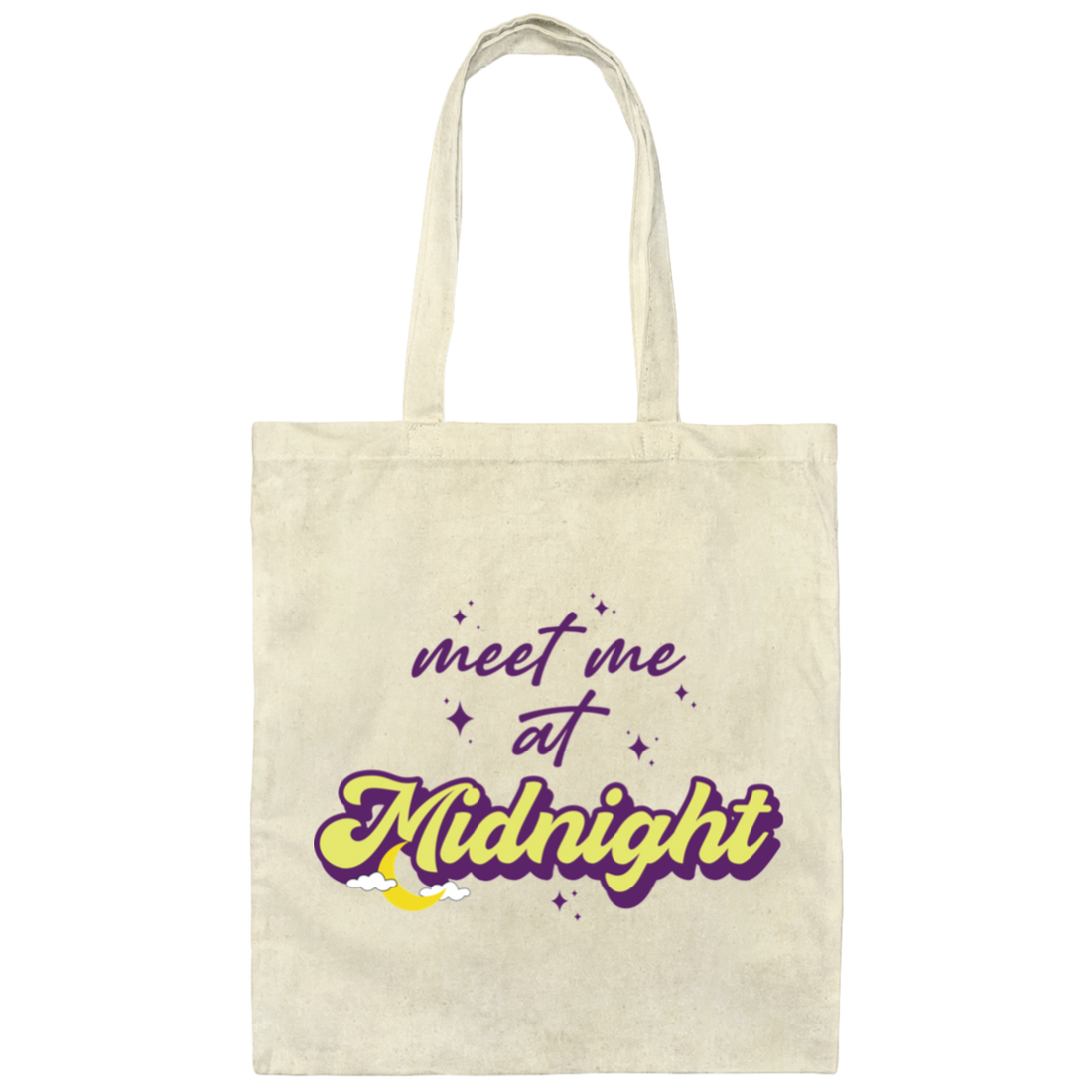 Meet Me At Midnight, Halloween Design, Happy Halloween Canvas Tote Bag