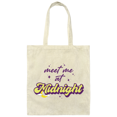 Meet Me At Midnight, Halloween Design, Happy Halloween Canvas Tote Bag
