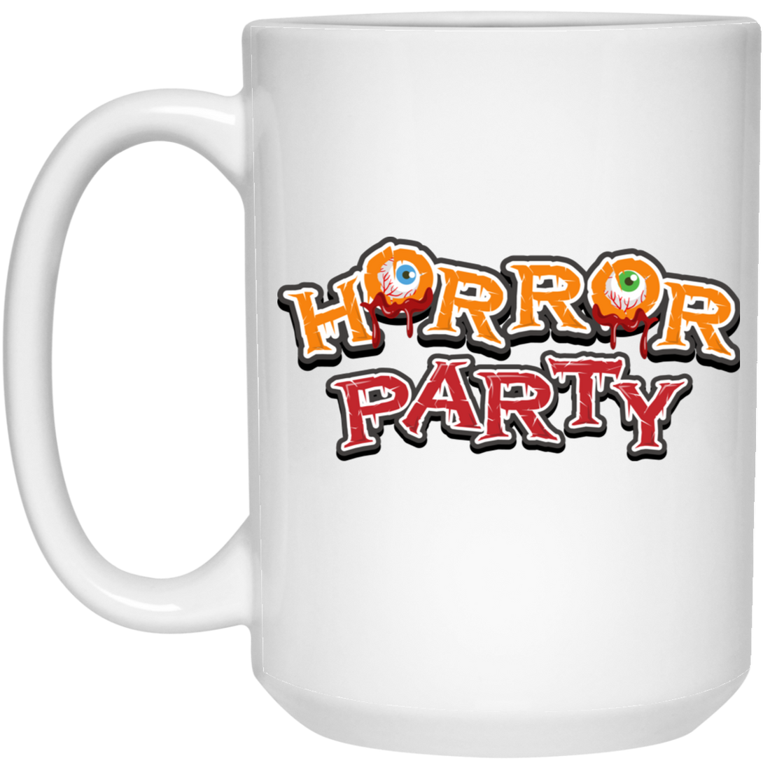 Horror Party, Horror Night, Halloween Party White Mug