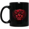 Happy Valentine's Day, Angle Swings, Evil Swings, Valentine's Day, Trendy Valentine Black Mug