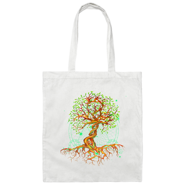 DNA Tree Of Life, Genetics Colorful Biology Science Canvas Tote Bag
