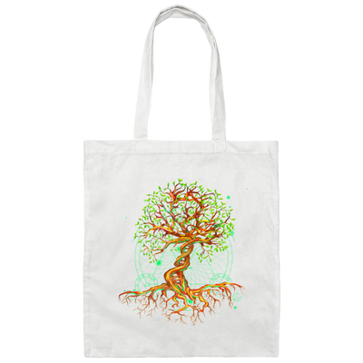 DNA Tree Of Life, Genetics Colorful Biology Science Canvas Tote Bag