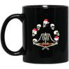 Happy Halloween, Funny Halloween, Skeleton Play With Skulls, Merry Christmas, Trendy Christmas Black Mug