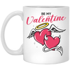 Be My Valentine, Heart Couple, Cupid Lover, Love Angle, Valentine's Day, Trendy Valentine White Mug