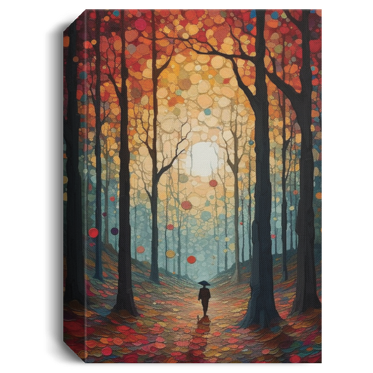 Magical Infinity Forest, Infinity Perspective, Secluded Hamlet, Lovely Abstract Canvas