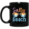 Salty Beach, Summer Vacation, Sunglasses With Sea Black Mug