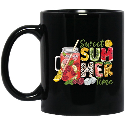 Sweet Summer Time, Summer Vacation, Fresh Summer Black Mug